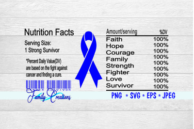 Cancer Survivor Nutrition Label