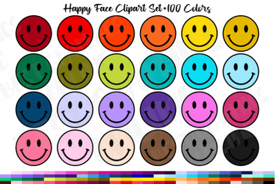 100 Happy Face Clipart, Emoji Smiley Face Clipart Graphics