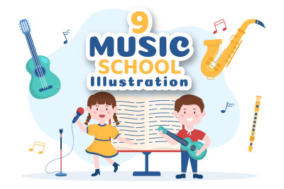 9 Music School Illustration