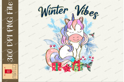 Winter Vibes Unicorn Lover