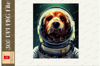 Astronaut Golden Dog Spaceman Galaxy