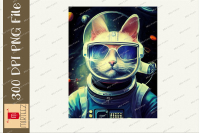 Astronaut Cat Spaceman Galaxy