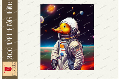 Astronaut Duck Spaceman Galaxy