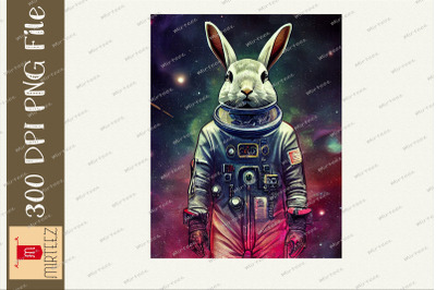 Astronaut Bunny Rabbit Spaceman Galaxy