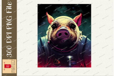 Astronaut Pig Spaceman Galaxy