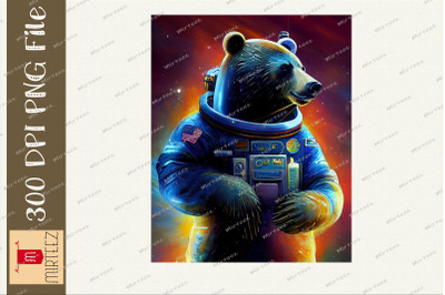 Astronaut Bear Spaceman Galaxy