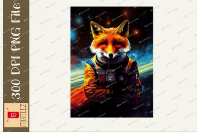 Astronaut Red Fox Spaceman Galaxy