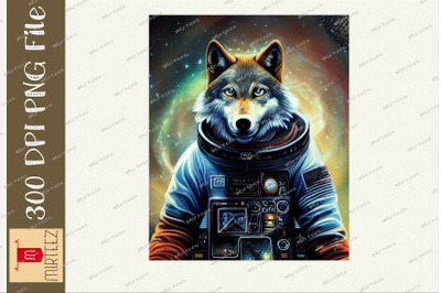 Astronaut Wolf Spaceman Galaxy