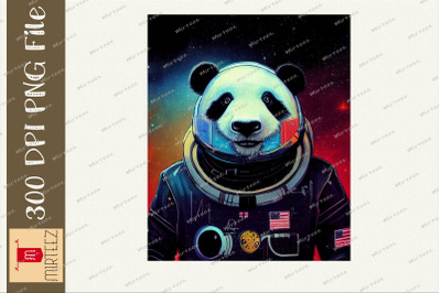 Astronaut Panda Spaceman Galaxy