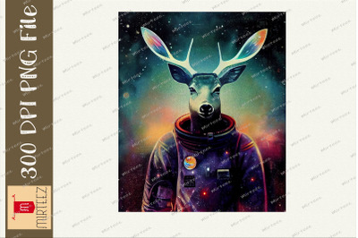 Astronaut Deer Spaceman Galaxy