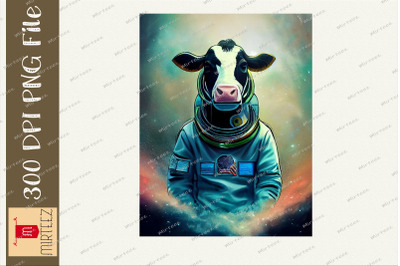 Astronaut Dairy Cow Spaceman Galaxy