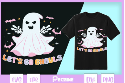 Lets Go Ghouls Retro Halloween