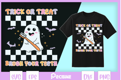 Boo Brush Your Teeth Halloween Retro