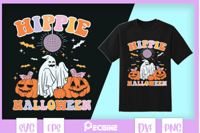 Hippie Halloween Spooky Vibes Retro