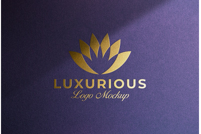 Golden Logo Mockup