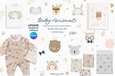 Face baby animals collection