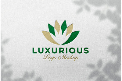 Logo Mockup Full Color With overlay Shadow