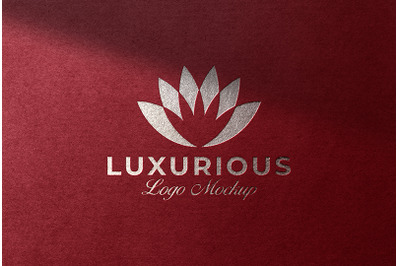 Luxury Silver Foil Logo Mockup