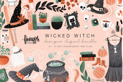 Cute Witch Clipart Bundle DH