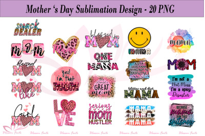 Mother&#039;s Day Sublimation Design - 20 PNG