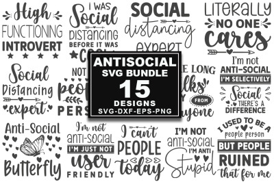 Anti Social SVG Bundle