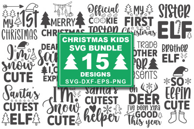 Christmas Kids SVG Bundle