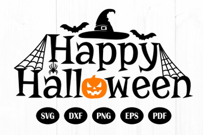 Happy Halloween Svg, Pumpkin Svg, Halloween Sign Svg, Halloween Design