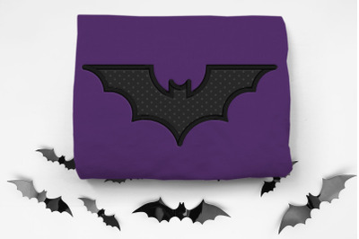 Gothic Bat Silhouette | Applique Embroidery