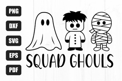 Squad Ghouls Svg, Halloween Svg, Ghost Svg, Halloween Designs, Png