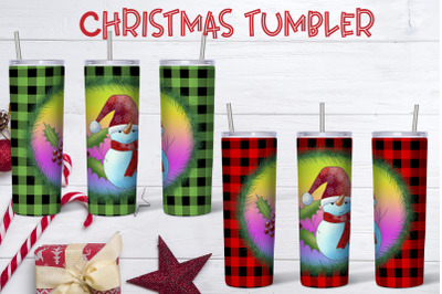 Christmas tumbler sublimation | Christmas snowman PNG