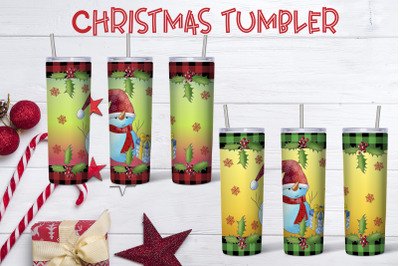 Christmas tumbler wrap | Christmas snowman PNG