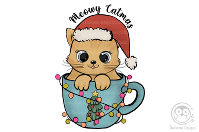 Meowy Cat Christmas Sublimation