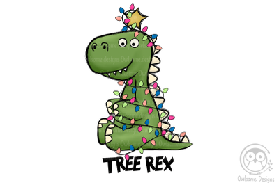 T-rex Christmas Sublimation