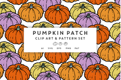 Pumpkin SVG, Autumn sublimation, thanksgiving clipart,  seamless patte