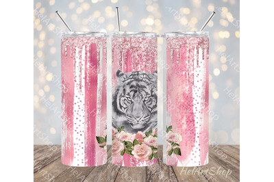 Tiger Tumbler | Wild Aimal PNG Sublimation