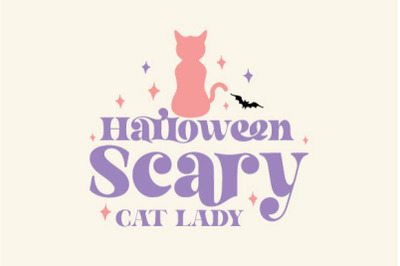 Halloween Scary Cat Lady, Halloween SVG