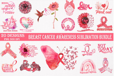 Breast Cancer Awareness Sublimation Bundle-20 Designs-220918