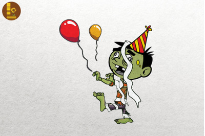 Zombie Birthday Balloon Halloween