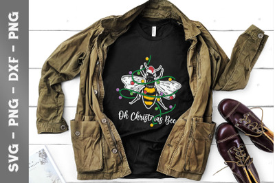 Bee Santa Oh Christmas Bee Light SVG