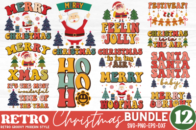 Christmas Retro SVG Bundle