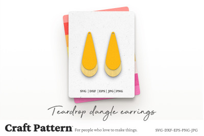 Teardrop Earrings SVG, Earring SVG, Earring Template, Laser Cut Files