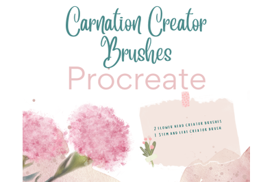 Procreate Carnation Creator Brushes X 3