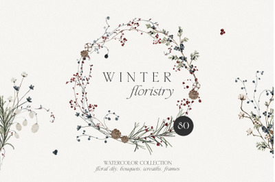 WINTER FLORISTRY - watercolor floral
