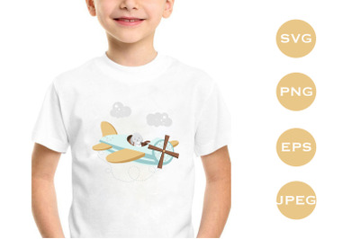 Airplane Baby T-shirt SVG PNG