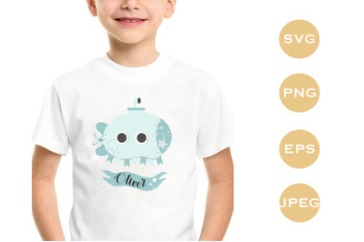 Submarine Baby T-shirt SVG PNG