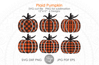 Buffalo plaid pumpkin SVG, plaid pumpkin SVG, thanksgiving pumpkin