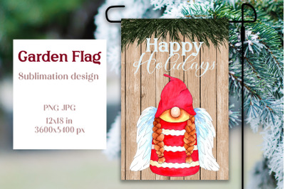 Christmas garden flag sublimation design