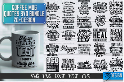 Coffee Mug Quotes SVG Bundle | Coffee SVG Design | Funny Quotes