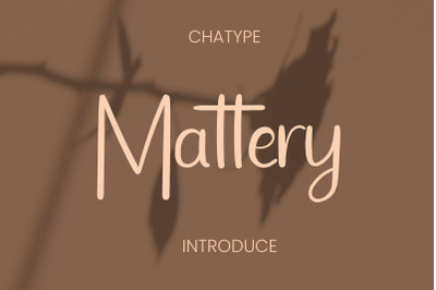 Mattery font