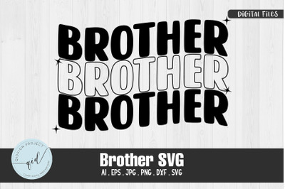 Retro Brother SVG Sticker File